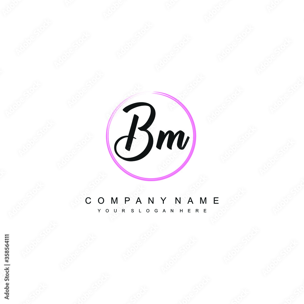 BM initials signature logo. Handwriting logo vector templates. Hand drawn Calligraphy lettering Vector illustration. BM initials signature logo. Handwriting logo vector templates. Hand drawn Calligraphy lettering Vector illustration.