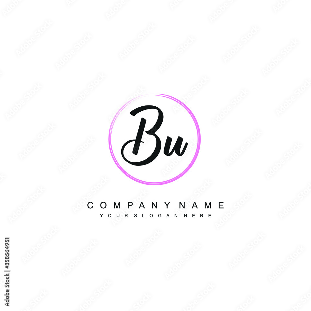 BU initials signature logo. Handwriting logo vector templates. Hand drawn Calligraphy lettering Vector illustration. BU initials signature logo. Handwriting logo vector templates. Hand drawn Calligraphy lettering Vector illustration.