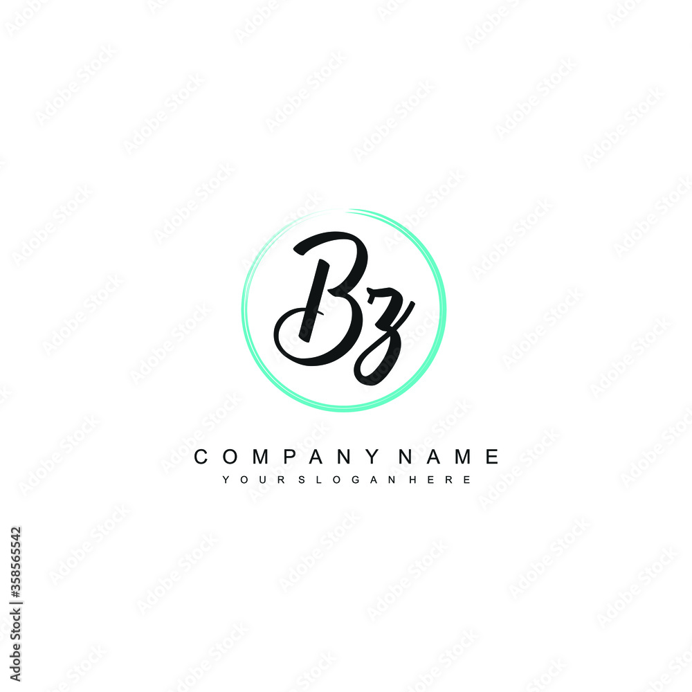 BZ initials signature logo. Handwriting logo vector templates. Hand drawn Calligraphy lettering Vector illustration. BZ initials signature logo. Handwriting logo vector templates. Hand drawn Calligraphy lettering Vector illustration.
