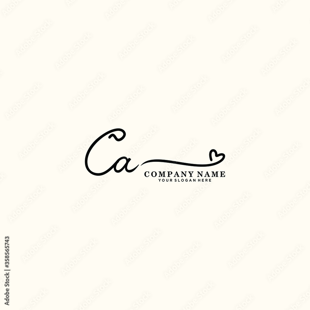 CA initials signature logo. Handwriting logo vector templates. Hand drawn Calligraphy lettering Vector illustration. CA initials signature logo. Handwriting logo vector templates. Hand drawn Calligraphy lettering Vector illustration.
