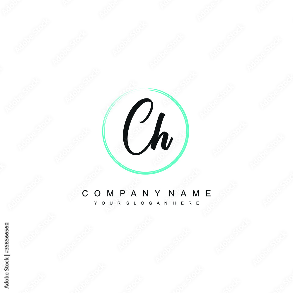 CH initials signature logo. Handwriting logo vector templates. Hand drawn Calligraphy lettering Vector illustration. CH initials signature logo. Handwriting logo vector templates. Hand drawn Calligraphy lettering Vector illustration.