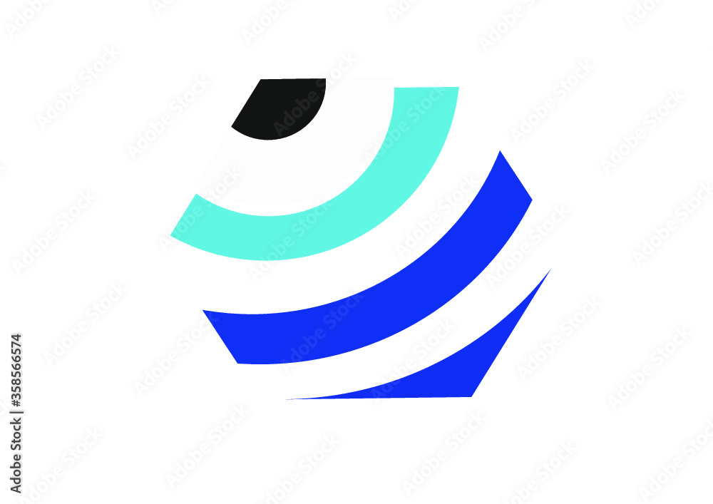 Logotipo círculo hexágono