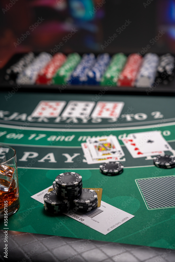 Fototapeta premium Casino Black Jack table