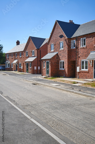 new houses on a modern housing estate in the UK