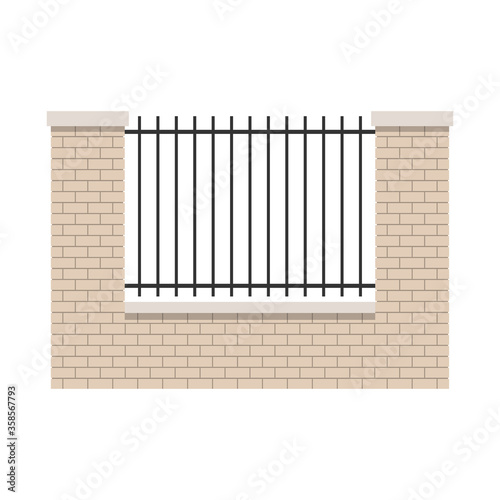 Railing vector. Railing vector on white background. wallpaper. free space for text.