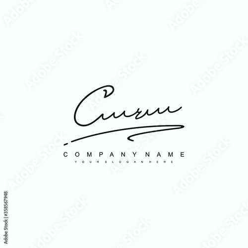 CR initials signature logo. Handwriting logo vector templates. Hand drawn Calligraphy lettering Vector illustration.
