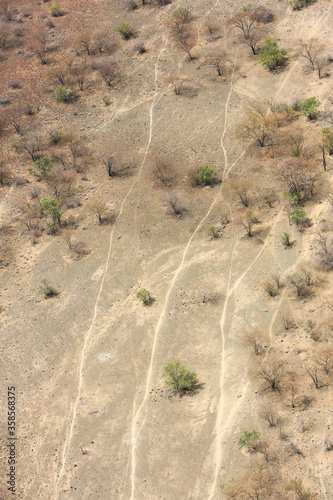 Aerial view of the Great Rift Valley, Kenya. The Great Rift Valley is part of an intra-continental ridge system that runs through Kenya from north to south. photo