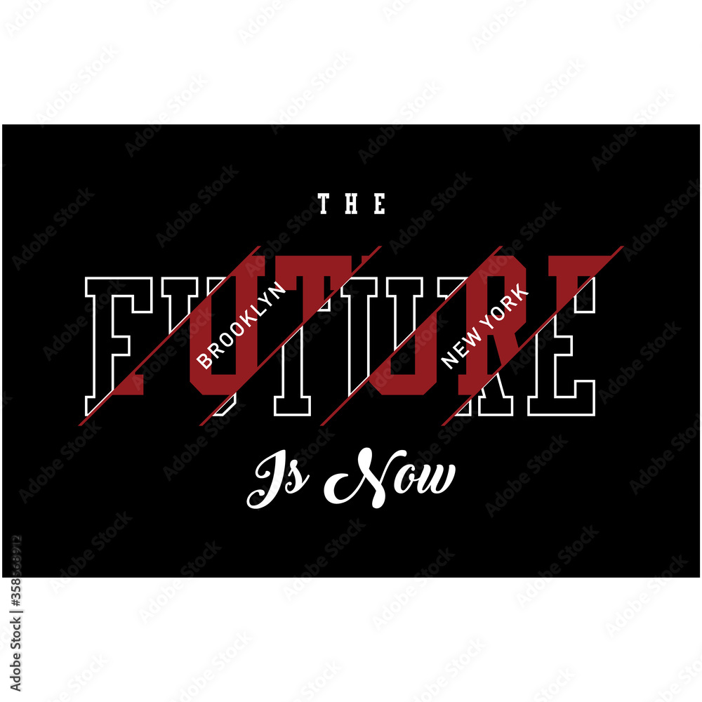 future typography design for t shirt, vector illustration