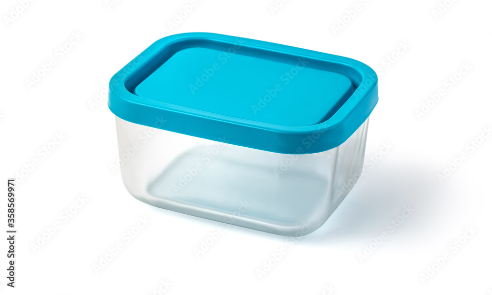 glass food container isolated on white glass food container isolated on white