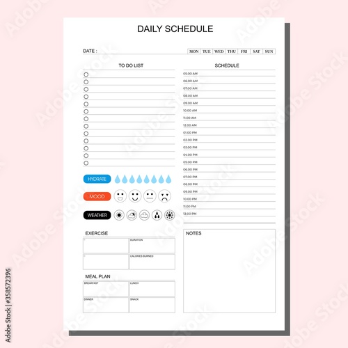 Daily Schedule planner