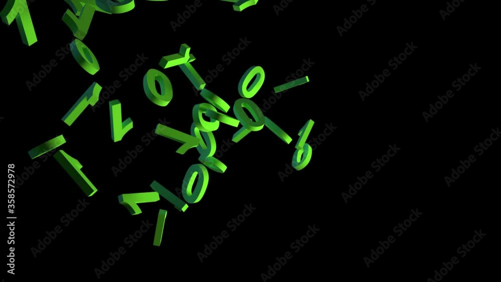 Digital code under the influence of gravity / 4K / 29.97 fps Digital code under the influence of gravity / 4K / 29.97 fps