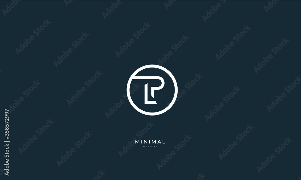 Alphabet letter icon logo LP or PL Alphabet letter icon logo LP or PL
