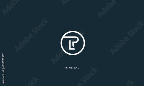 Alphabet letter icon logo LP or PL