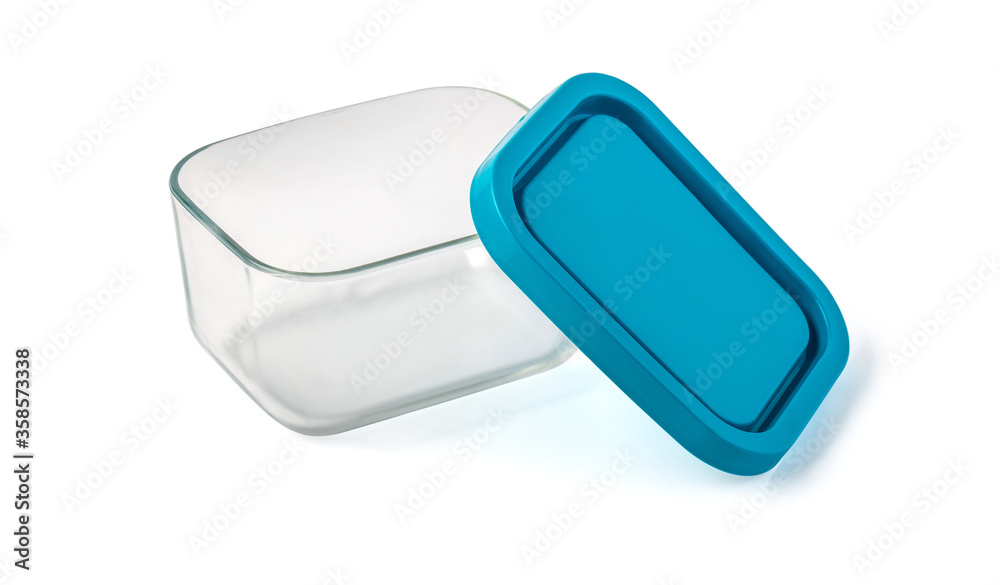 glass food container isolated on white glass food container isolated on white