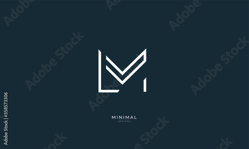 Alphabet letter icon logo LM