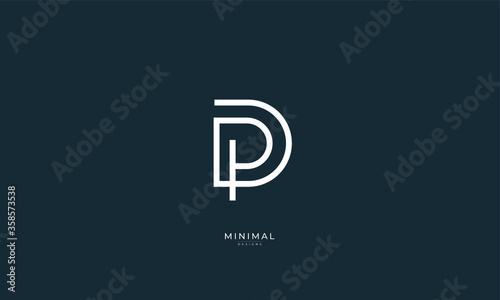 Alphabet letter icon logo DP or PD