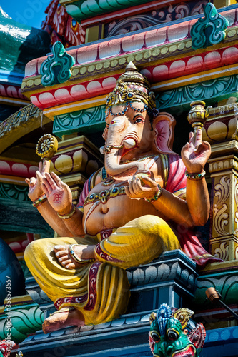 Closeup of Ganesha Sri Mariamman Temple, Singapore © David Parker