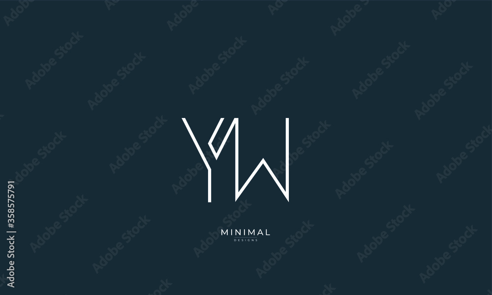 Alphabet letter icon logo YW