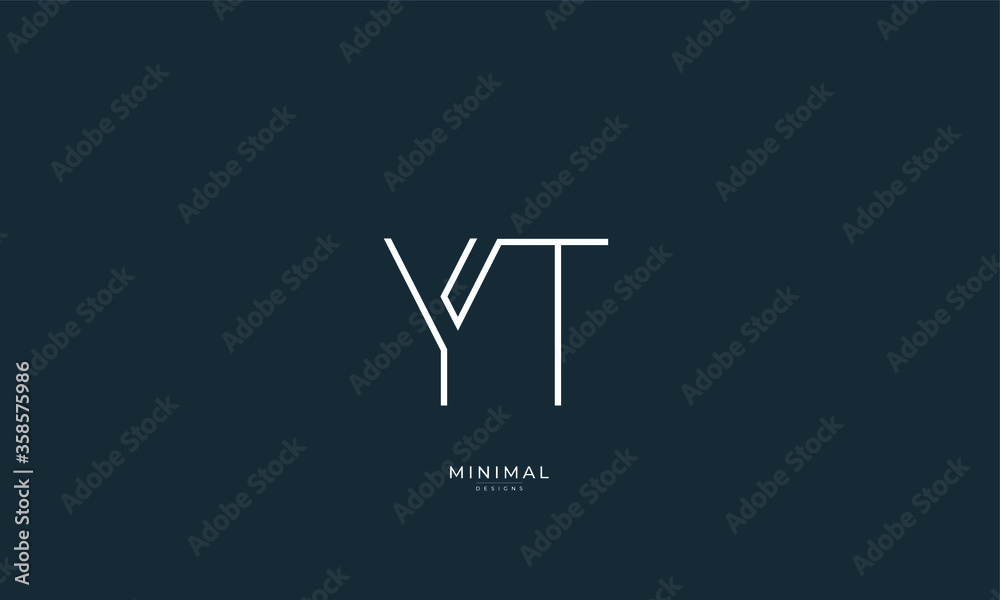 Alphabet letter icon logo YT Alphabet letter icon logo YT