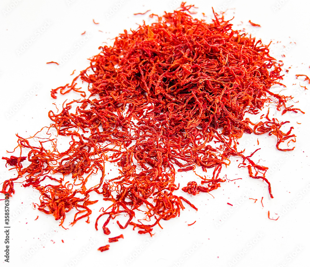 Fototapeta premium Saffron is a spice derived from the flower of Crocus sativus