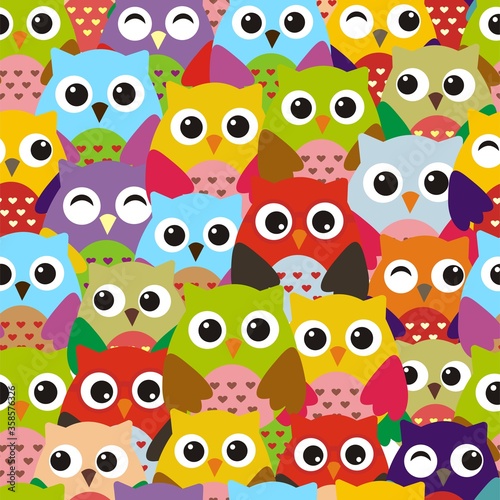 colorful owl background