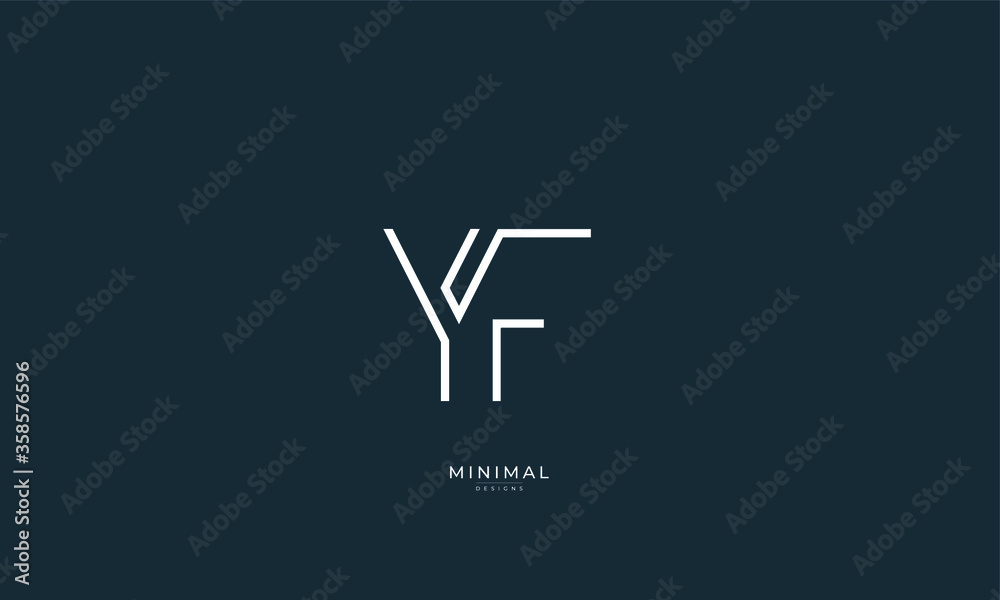 Alphabet letter icon logo YF Alphabet letter icon logo YF