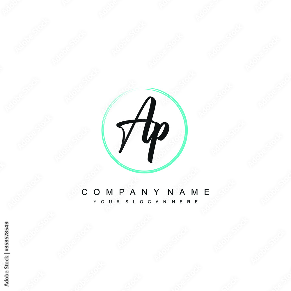 AP initials signature logo. Handwriting logo vector templates. Hand drawn Calligraphy lettering Vector illustration. AP initials signature logo. Handwriting logo vector templates. Hand drawn Calligraphy lettering Vector illustration.