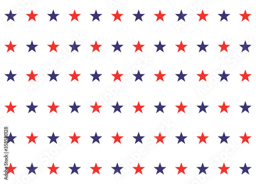 Wallpaper Mural 4th of July Stars and Stripes Seamless Pattern, colored as USA Flag. Red, Blue, White Stars and Lines Background for Celebration Holiday American President Day, memorial day, Vector Illustration Torontodigital.ca