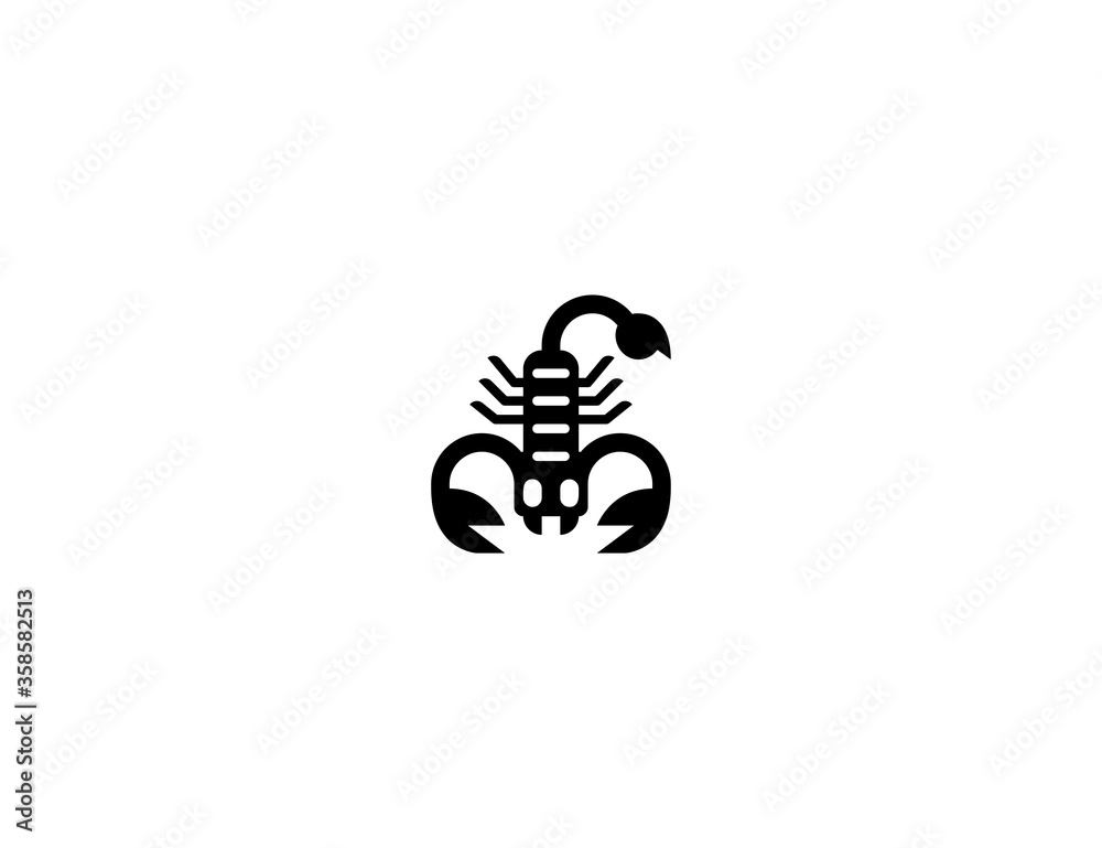 Scorpion vector flat icon. Isolated scorpion emoji illustration Scorpion vector flat icon. Isolated scorpion emoji illustration