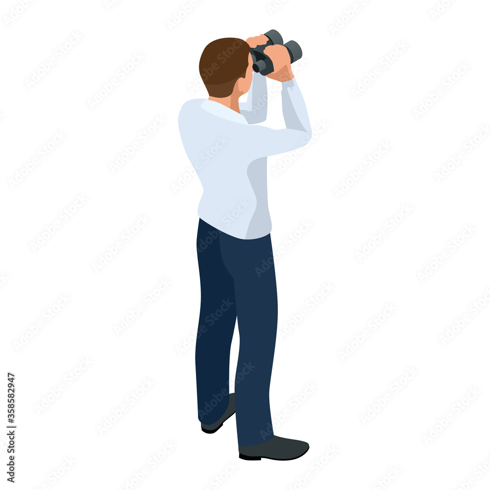 Isometric businessman isolated on write. Creating an office worker character, cartoon people. Business people. Isometric businessman isolated on write. Creating an office worker character, cartoon people. Business people.