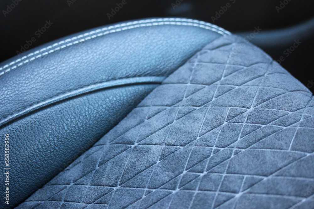 Fotografie Leather and suede car seat