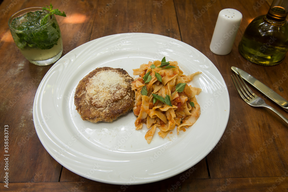Gourmet food menu