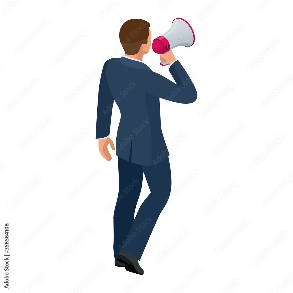 Isometric businessman isolated on write. Creating an office worker character, cartoon people. Business people. Isometric businessman isolated on write. Creating an office worker character, cartoon people. Business people.