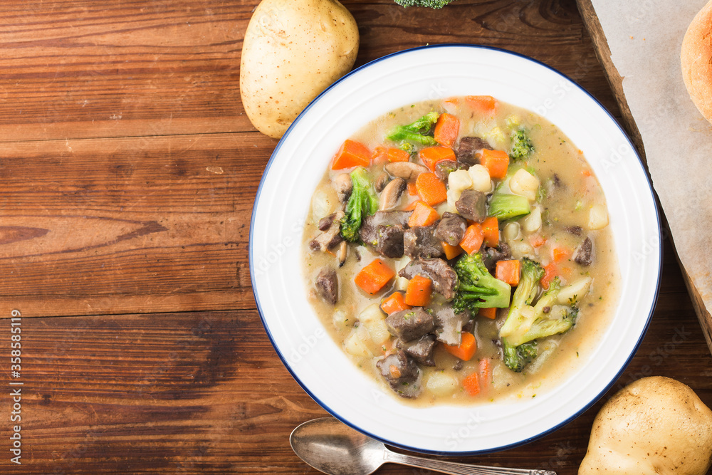 Milk stew potatoes carrot beef Milk stew potatoes carrot beef