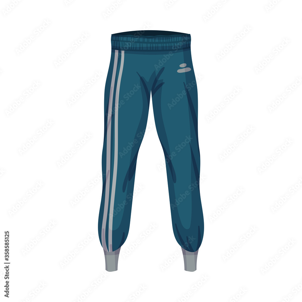 Elastic and Tight Sports Trousers as Fashionable Track Womenswear Vector Illustration Elastic and Tight Sports Trousers as Fashionable Track Womenswear Vector Illustration