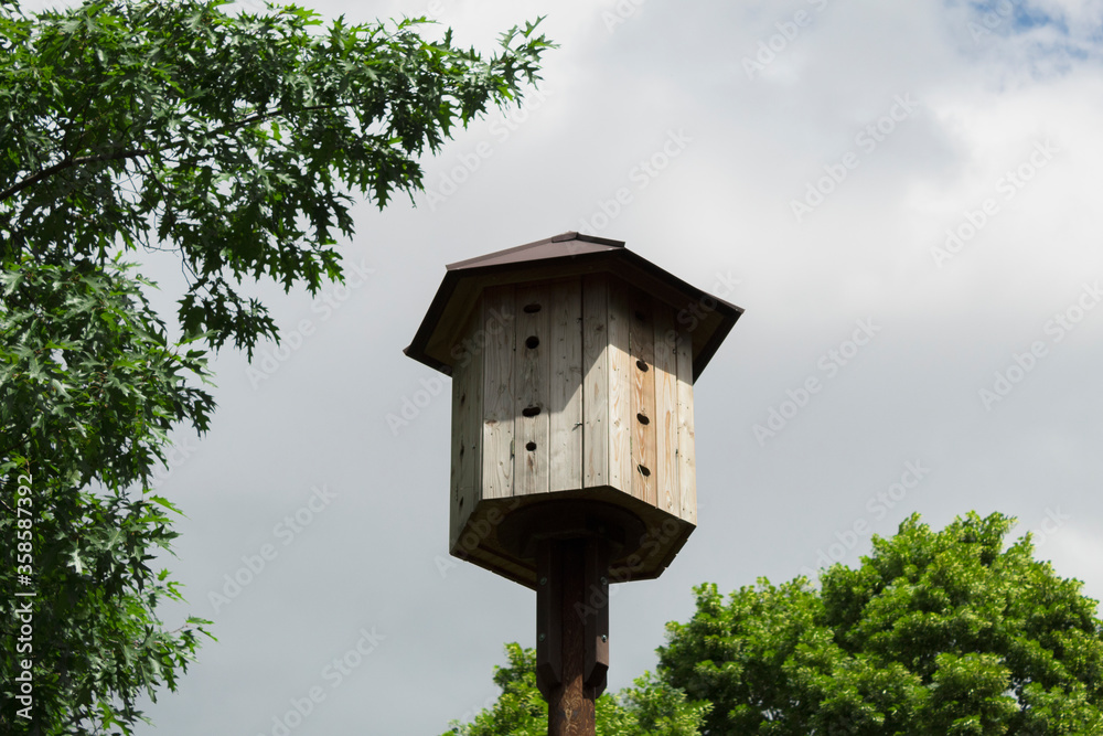 The bird house is original