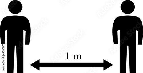Social Distancing Icon Vector Illustration