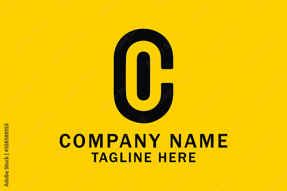 Εκτύπωση καμβά C CI CO IC OC LETTER LOGO DESIGN VECTOR TEMPLATE