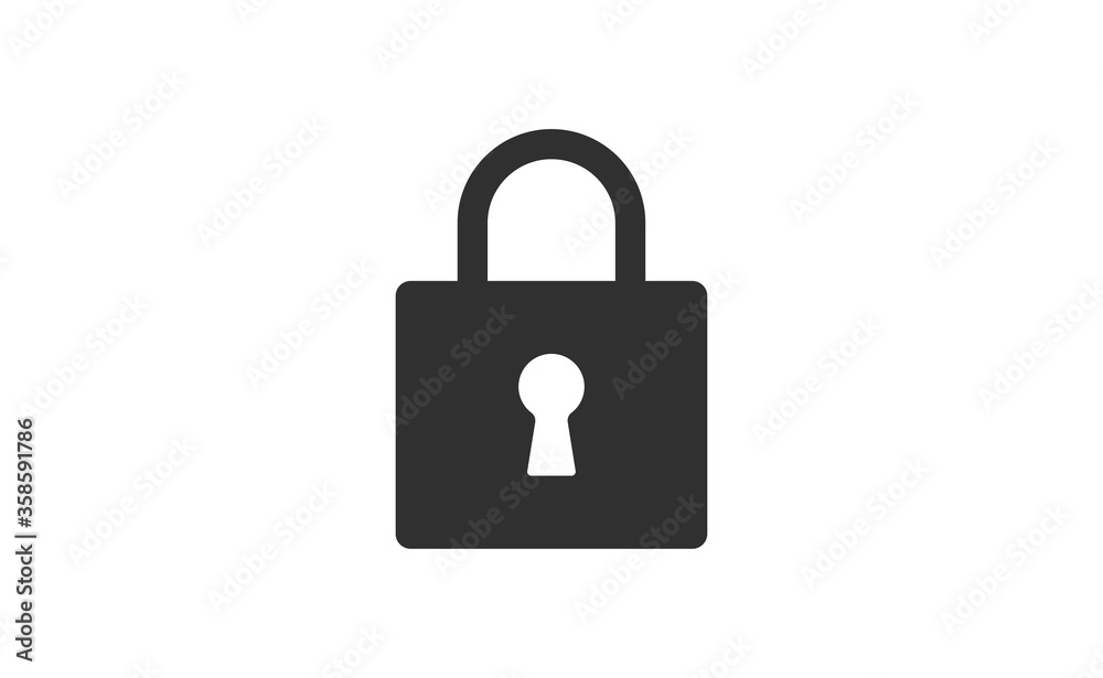 Lock icon, security symbol. Padlock pictogram. Lock icon, security symbol. Padlock pictogram.