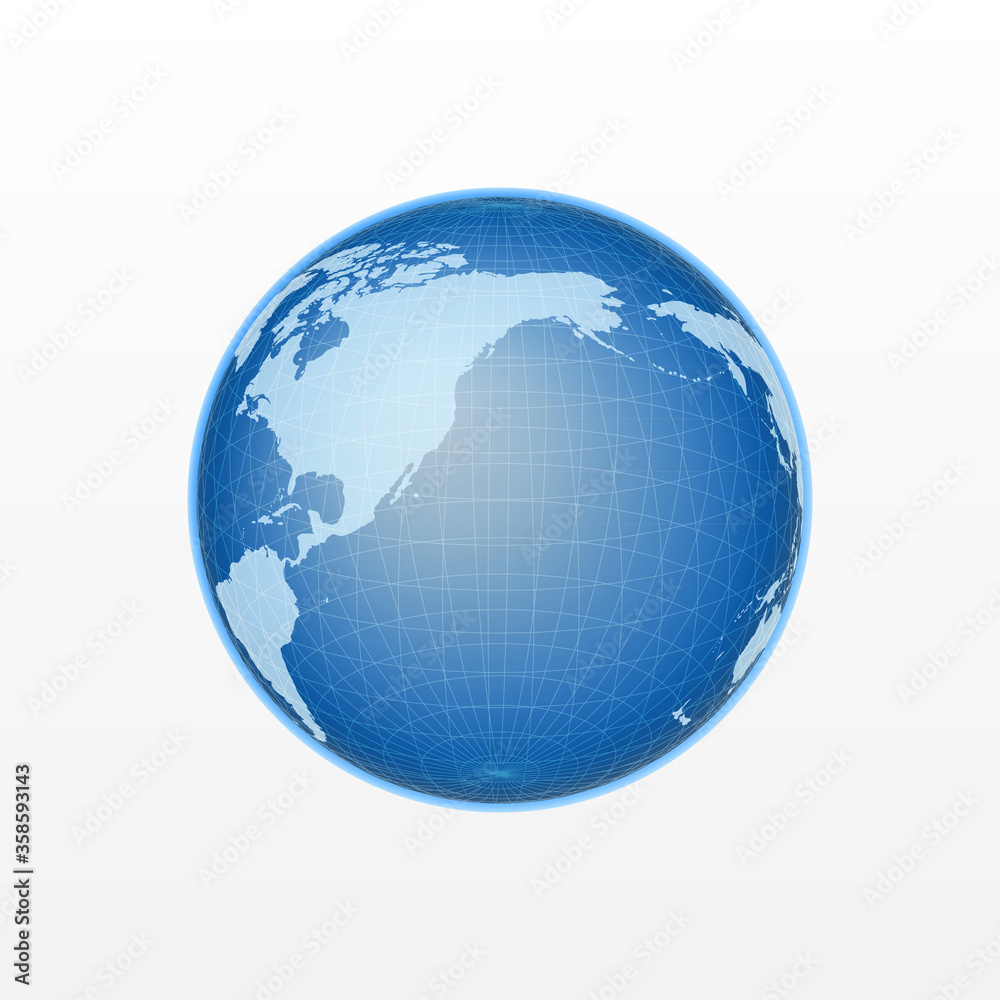 Realistic globe shape Realistic globe shape