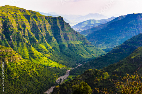 It's Valley among the mountains in Ethiopia