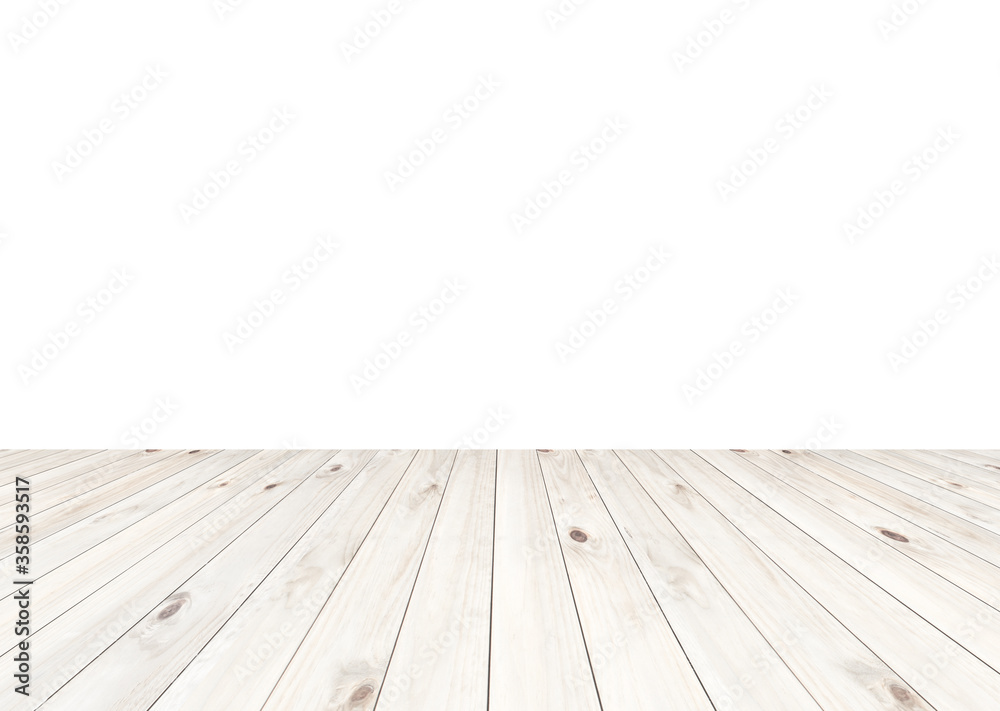 empty wooden table on white background empty wooden table on white background