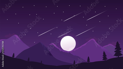Premium vector banners with polygonal landscape illustration background.