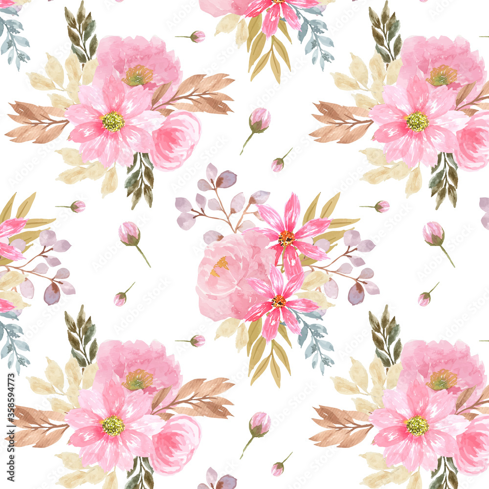 seamless background with beautiful pink flowers seamless background with beautiful pink flowers