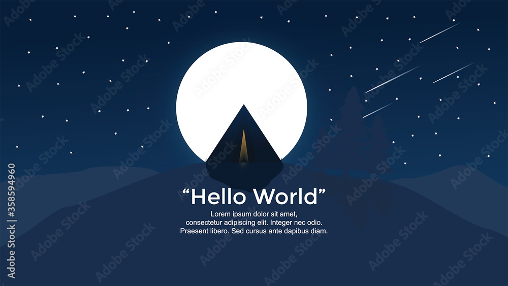 Premium vector banners with polygonal landscape illustration background. Premium vector banners with polygonal landscape illustration background.