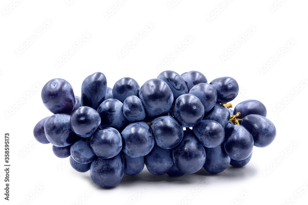 Fresh grapes fruit isolated on white background.with clipping path.