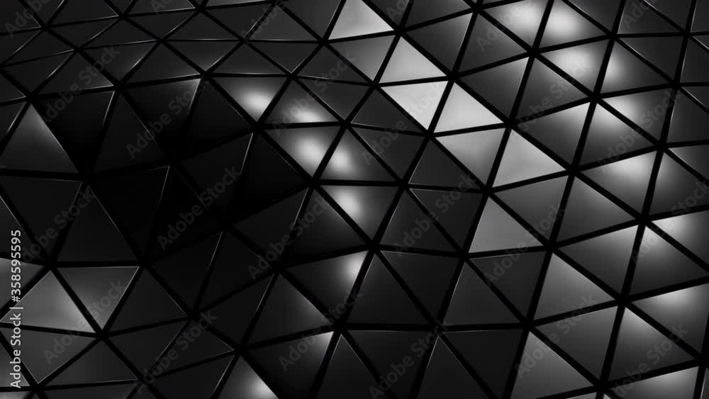 3D render wave texture from triangles moves and shimmers.
3D render wave texture from triangles moves and shimmers.