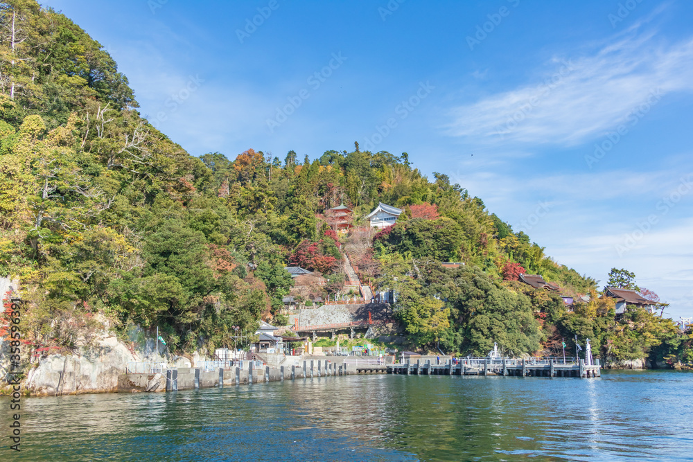 Chikubushima Island in Lake Biwa, Shiga Prefecture, Japan