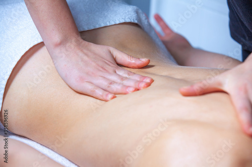 body massage in a beauty salon