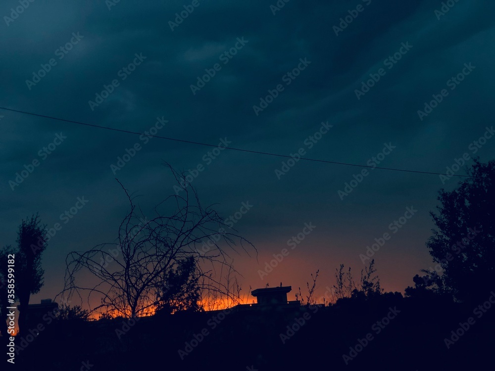 evening thunder storm evening thunder storm